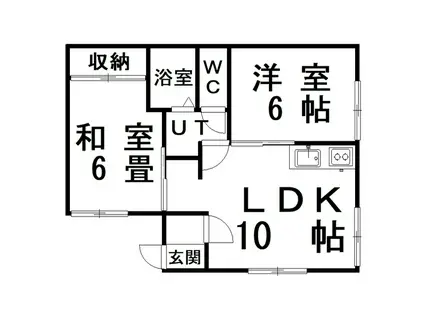 ハイツフレンド(2LDK/2階)の間取り写真