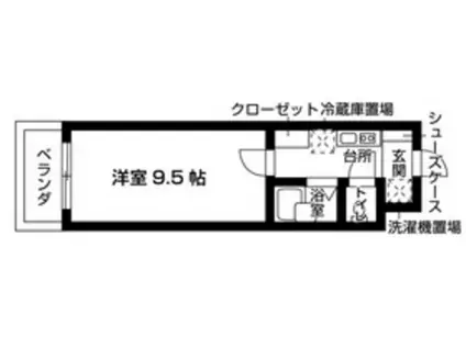 ハイム三軒茶屋(ワンルーム/2階)の間取り写真