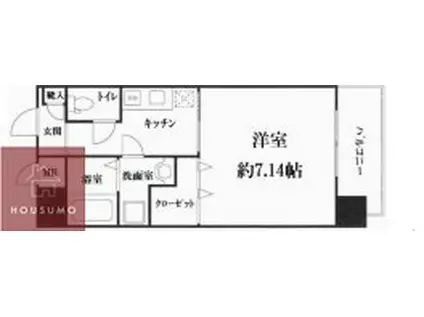 ネオシティ天神橋(1K/2階)の間取り写真