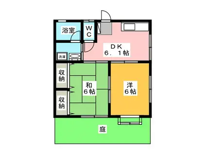 サンライフいずみII(2DK/1階)の間取り写真