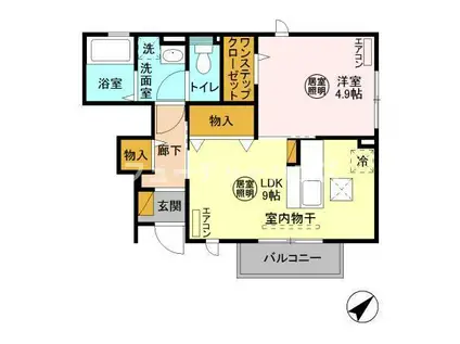 アネシスVOL.2(1LDK/1階)の間取り写真