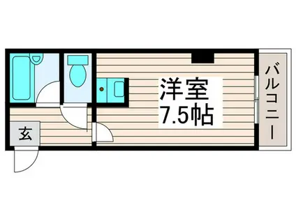 扇インペリアルコート(ワンルーム/4階)の間取り写真