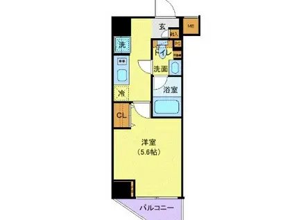 LOG桜木町CLASSIC(1K/5階)の間取り写真