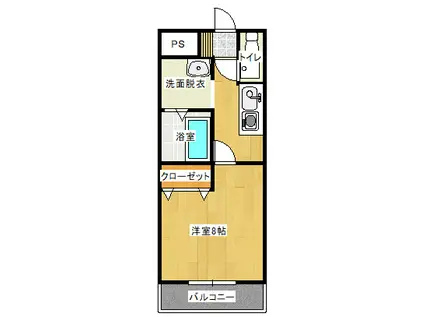 エステート蔵王(1K/3階)の間取り写真