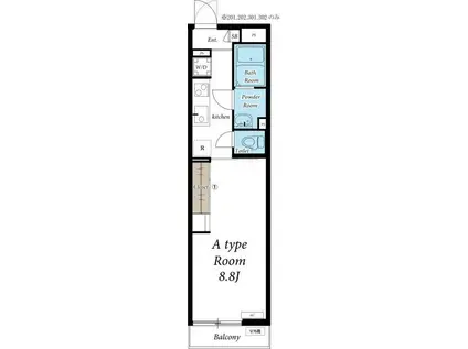ＪＲ京浜東北線 西川口駅 徒歩10分 3階建 築9年(1K/1階)の間取り写真