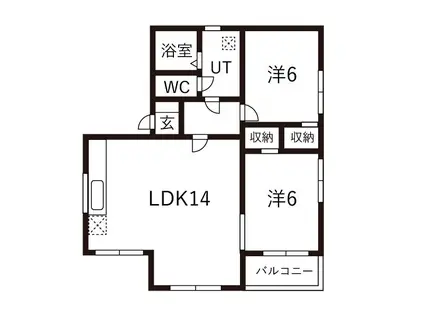 ACTIVE716(2LDK/4階)の間取り写真