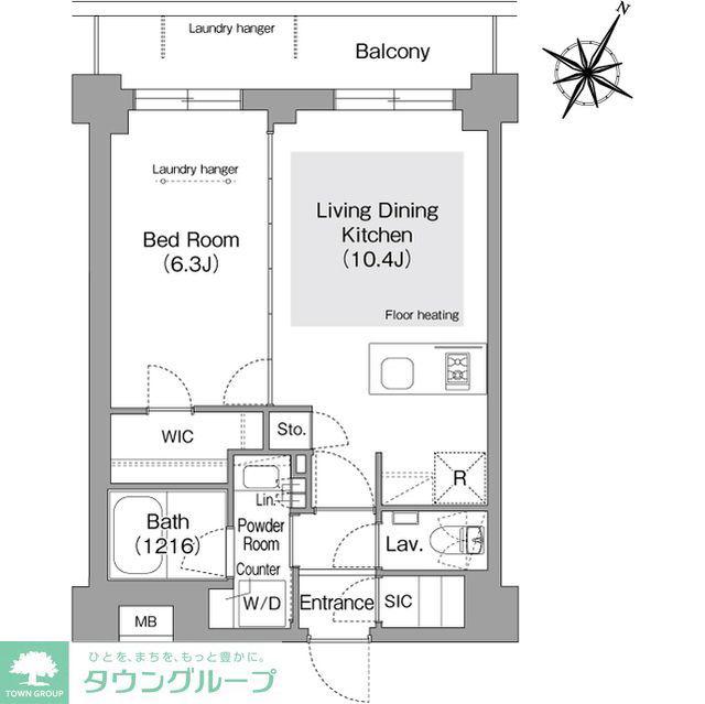 コンフォリア・リヴ文京護国寺(1LDK/3階)の間取り写真