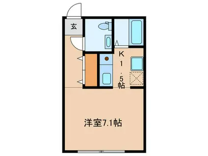 ZESTY神楽坂(1K/3階)の間取り写真