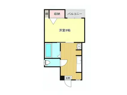 中村ビル(1DK/3階)の間取り写真