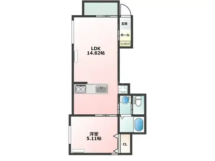 G BASE市川平田(1LDK/2階)の間取り写真