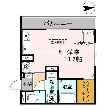 SINCERITE(ワンルーム/3階)の間取り写真