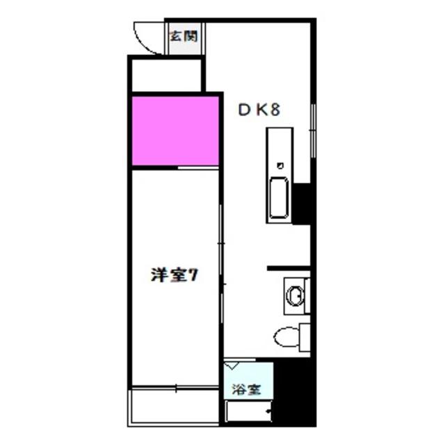 ヴィラ盛都II(1DK/3階)の間取り写真