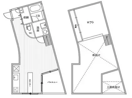 T′S CUORE BLISS 自由が丘(ワンルーム/3階)の間取り写真