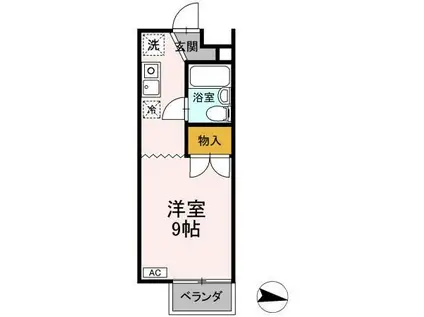 シーサイド金沢(ワンルーム/1階)の間取り写真