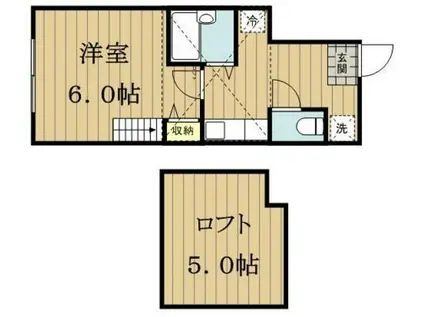 SSハイツ関町東(1K/1階)の間取り写真