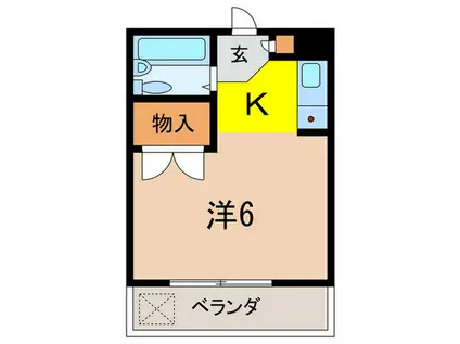 仁川ロイヤルハイツ(1K/2階)の間取り写真