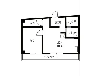 M-54(1LDK/2階)の間取り写真