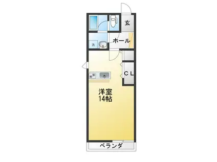 人宿町1丁目マンション(ワンルーム/4階)の間取り写真