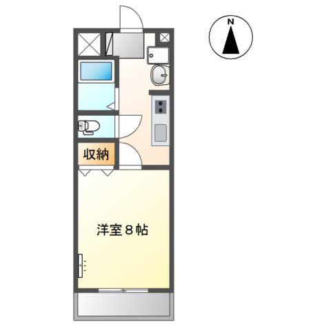 エクセレンス白山(1K/2階)の間取り写真