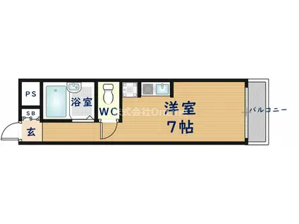 ウィンライフ近大前(ワンルーム/3階)の間取り写真