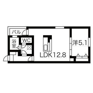 TRY II 柳川(1LDK/2階)の間取り写真