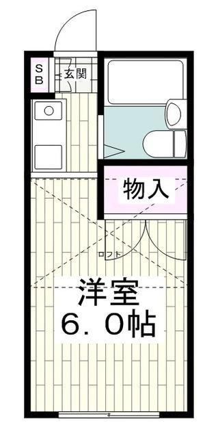 ハイツ仙千代(ワンルーム/1階)の間取り写真