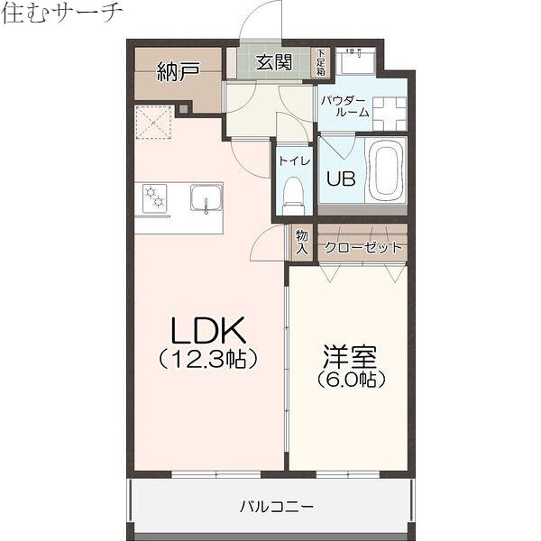 ADORE(1LDK/2階)の間取り写真