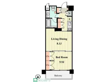 WILLDO清澄(1LDK/6階)の間取り写真