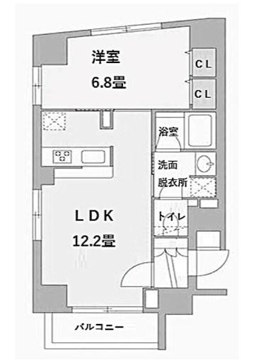 アイルイムーブル浅草(1LDK/3階)の間取り写真
