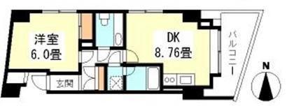 アイ・ブライト(1DK/7階)の間取り写真