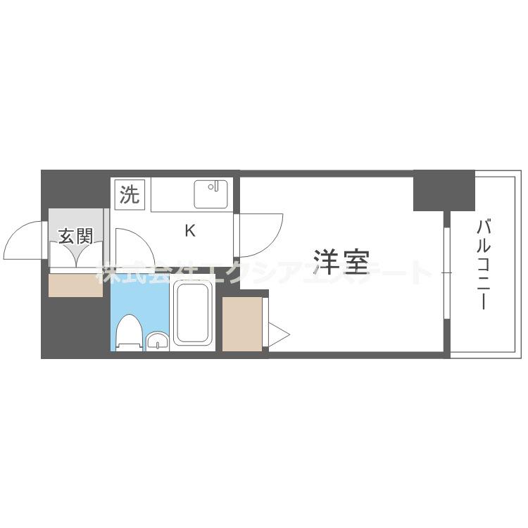 エスリード野田駅前(1K/10階)の間取り写真