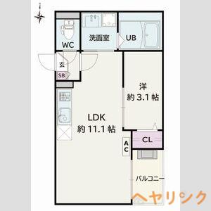 JACK KOSHINV(1LDK/2階)の間取り写真