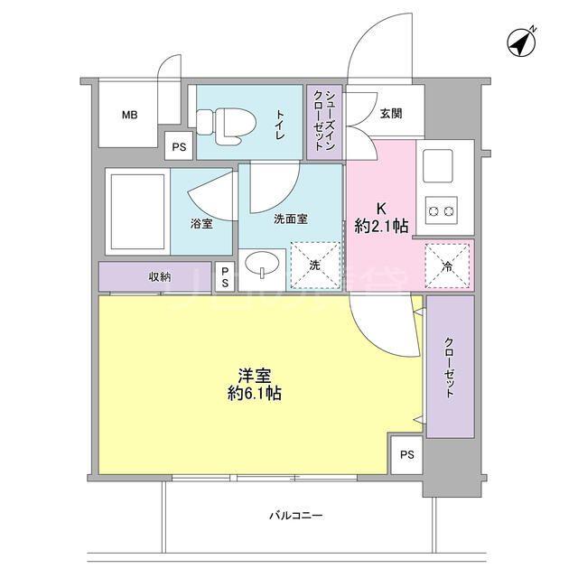 スタイリオ中延駅前(1K/5階)の間取り写真