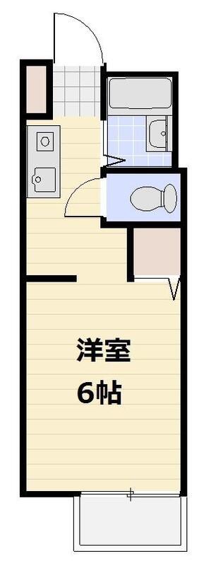 ロジュ・K(ワンルーム/1階)の間取り写真
