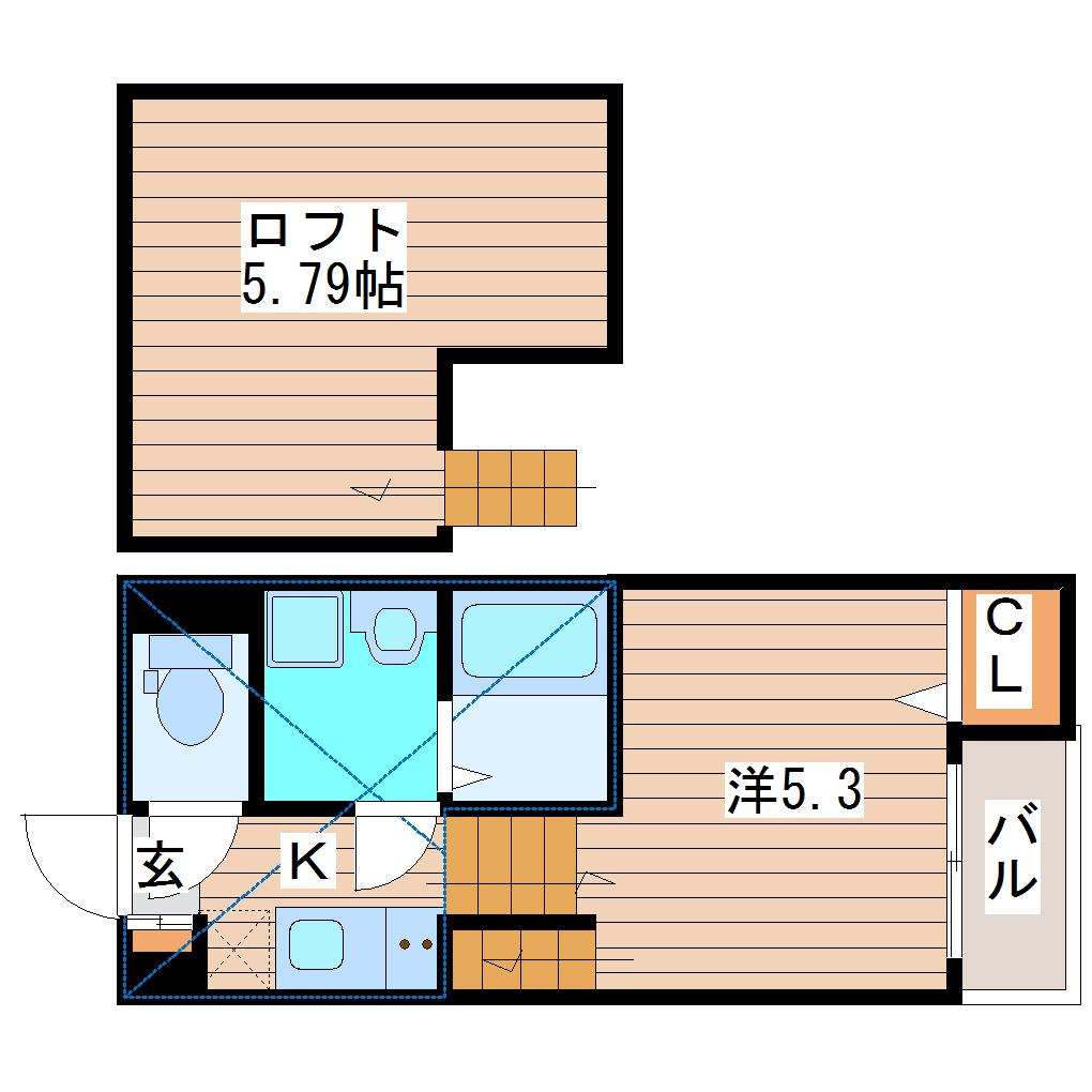 LESPACE CHOUETTE(1K/1階)の間取り写真