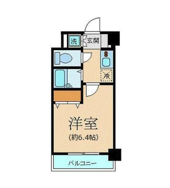 プレール・ドゥーク新宿中落合(1K/3階)の間取り写真