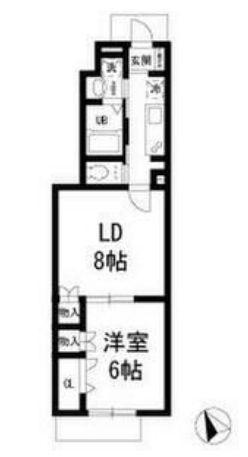 アネックス(1LDK/1階)の間取り写真