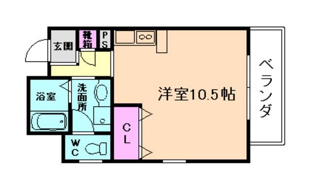 FORTERESSE N(ワンルーム/5階)の間取り写真