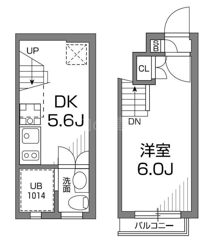 グランアセット千鳥町(1DK/1階)の間取り写真