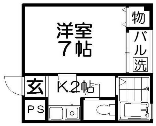 グローリー21(1K/3階)の間取り写真
