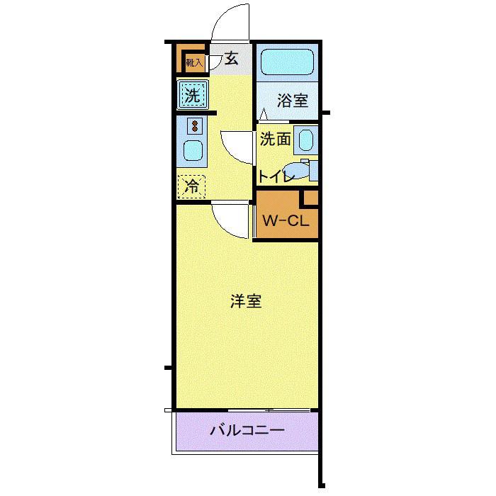 ラフィーナー松戸(1K/3階)の間取り写真