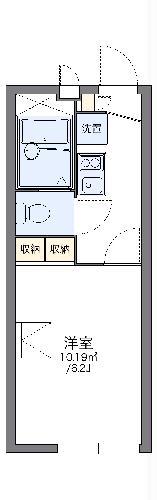 レオパレスKUMASAKA(1K/1階)の間取り写真