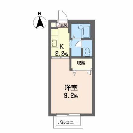 クレール(1K/2階)の間取り写真