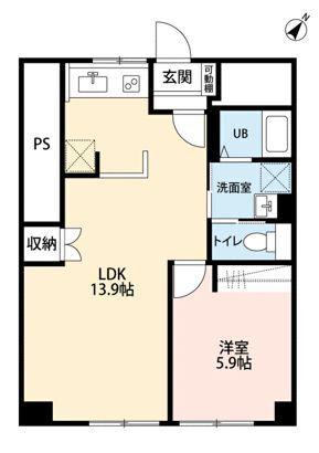 東武北大宮サンライトマンション(1LDK/4階)の間取り写真