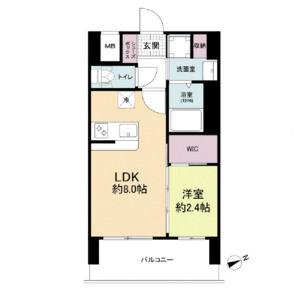 セレニテ難波ミラク壱番館(1LDK/4階)の間取り写真