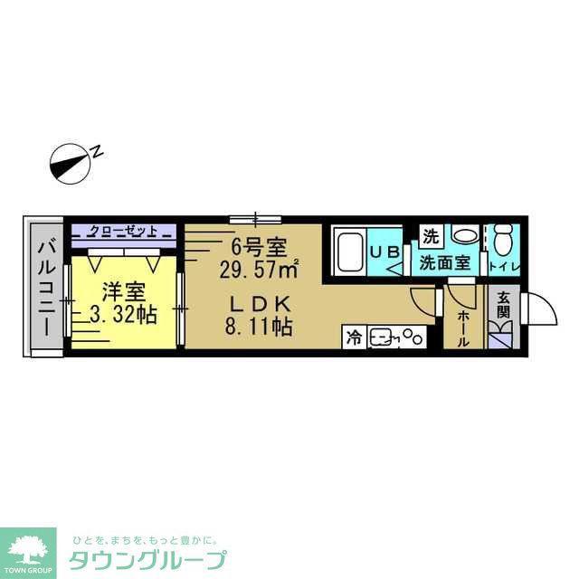 AJ幕張II(1LDK/1階)の間取り写真