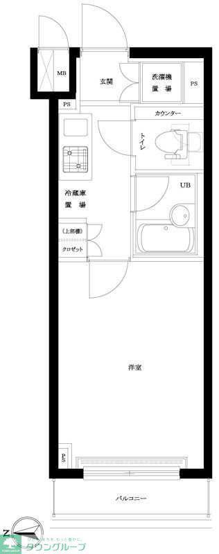 ルーブル蒲田七番館(1K/1階)の間取り写真