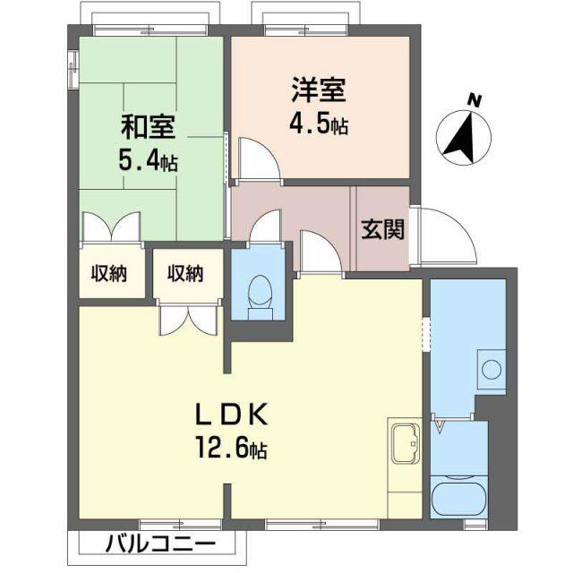 パロアルト(3DK/2階)の間取り写真