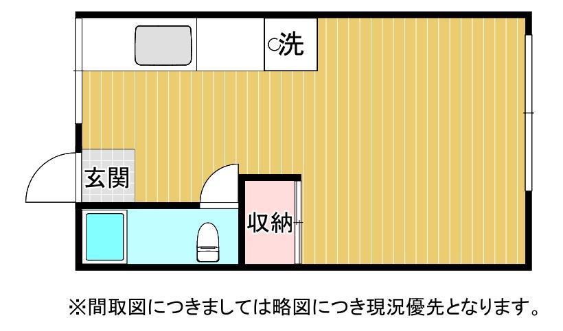 クラシアガーデン大江(ワンルーム/2階)の間取り写真