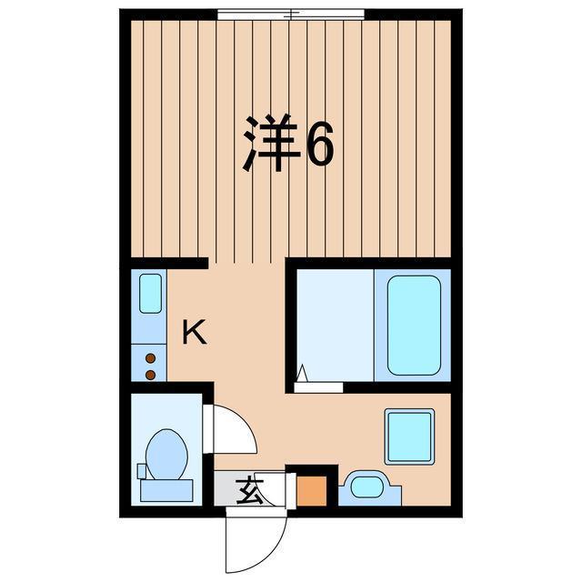クレストコート上渋佐II(ワンルーム/1階)の間取り写真